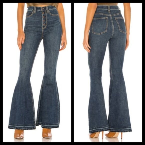 Free People Flare Leg High Rise Jeans 27 NWT - Picture 4 of 8